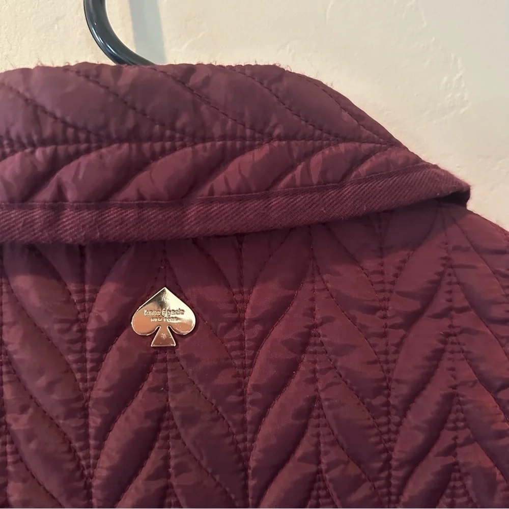 Kate Spade New York Quilted Snap Jacket Purple S